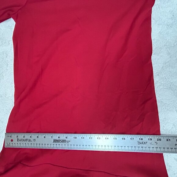 J.Jill Womens Small Red Ponte Knit 3/4-Sleeve Classy Peplum Dress Stretch Casual - Picture 7 of 9